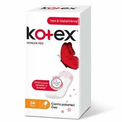 Kotex Lightdays Günlük Ped Eko Parfümlü 34'lü - Kotex
