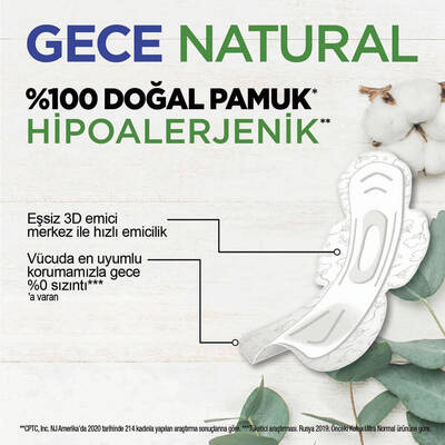 Kotex Natural Hijyenik Ped Ultra Single Gece 6'lı - 3