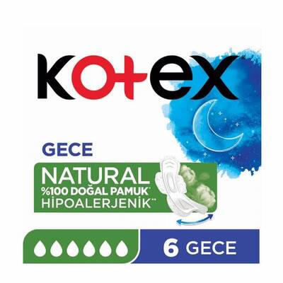 Kotex Natural Hijyenik Ped Ultra Single Gece 6'lı - 2