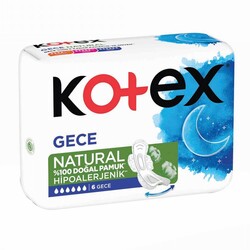 Kotex - Kotex Natural Hijyenik Ped Ultra Single Gece 6'lı