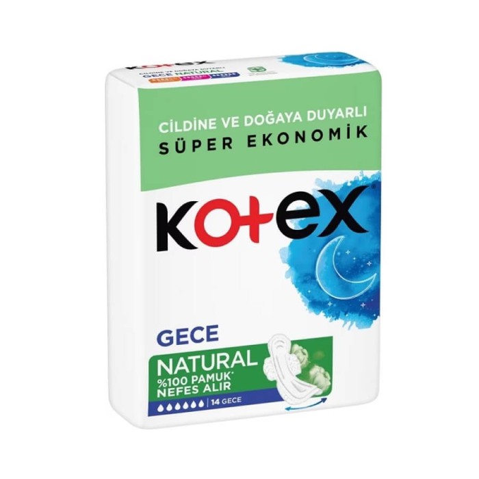 Kotex Natural Ultra Quadro Gece Hijyenik Ped 14'lü - 1