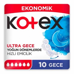 Kotex Ultra Double Kanatlı Gece 10'lu - Kotex