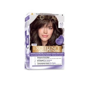 L'Oréal Paris Excellence Cool Creme 4.11 Ekstra Küllü Kahve Saç Boyası - Loreal Paris Excellence