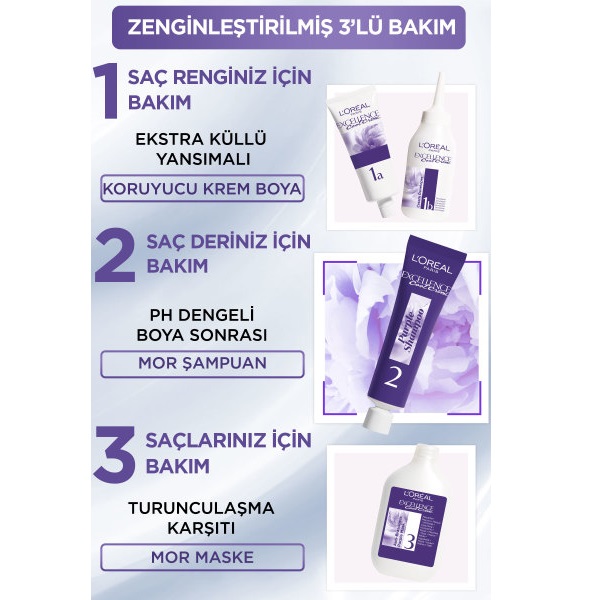 L'Oréal Paris Excellence Cool Creme 4.11 Ekstra Küllü Kahve Saç Boyası - 8
