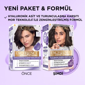 L'Oréal Paris Excellence Cool Creme 5.11 Ekstra Küllü Açık Kahve Saç Boyası - 4