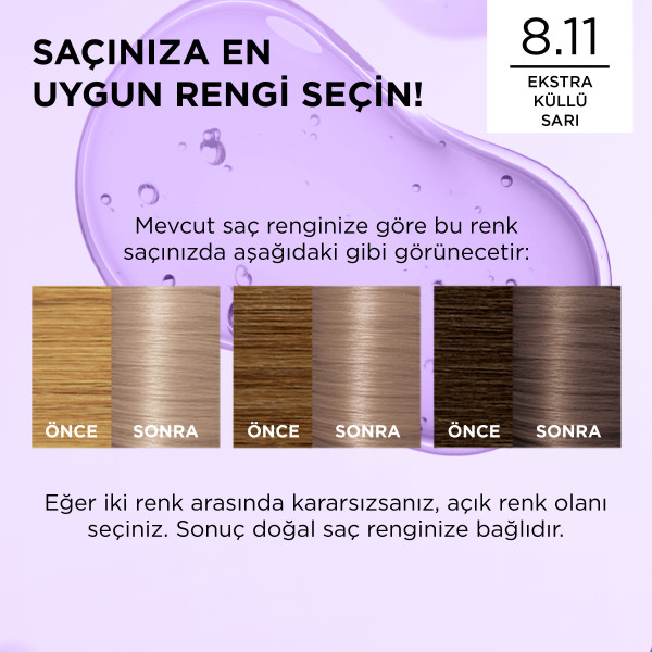 L'Oréal Paris Excellence Cool Creme 8.11 Ekstra Küllü Sarı Saç Boyası - 7