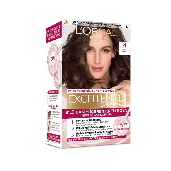 L'Oréal Paris Excellence Creme 4 Koyu Kahve Saç Boyası - 1
