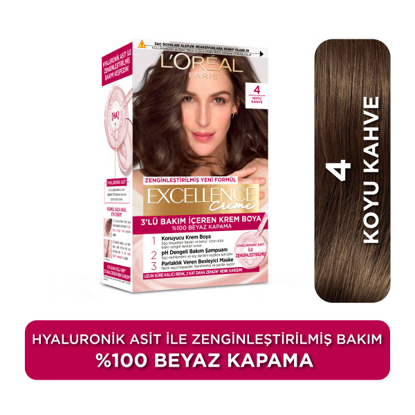 L'Oréal Paris Excellence Creme 4 Koyu Kahve Saç Boyası - 2