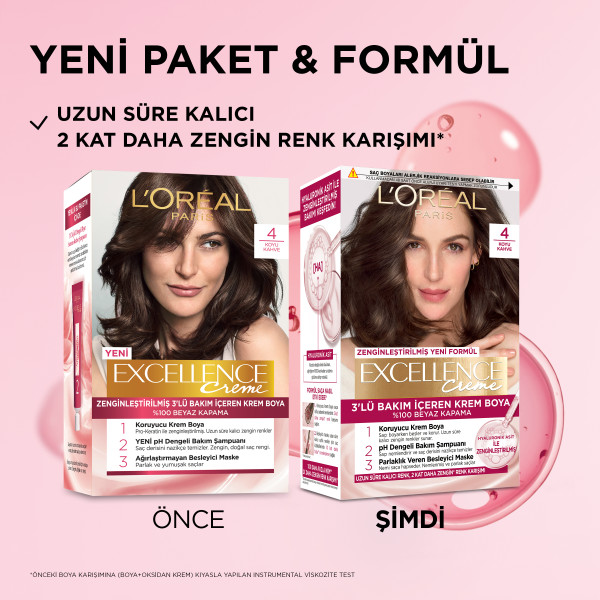 L'Oréal Paris Excellence Creme 4 Koyu Kahve Saç Boyası - 4