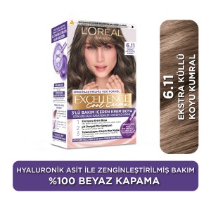 L'Oréal Paris Excellence Cool Creme 6.11 Ekstra Küllü Koyu Kumral Saç Boyası 