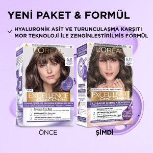 L'Oréal Paris Excellence Cool Creme 6.11 Ekstra Küllü Koyu Kumral Saç Boyası - 3
