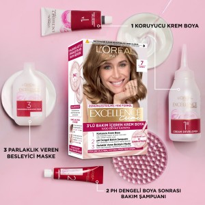 L'Oréal Paris Excellence Creme 7.1 Küllü Kumral Saç Boyası - 5