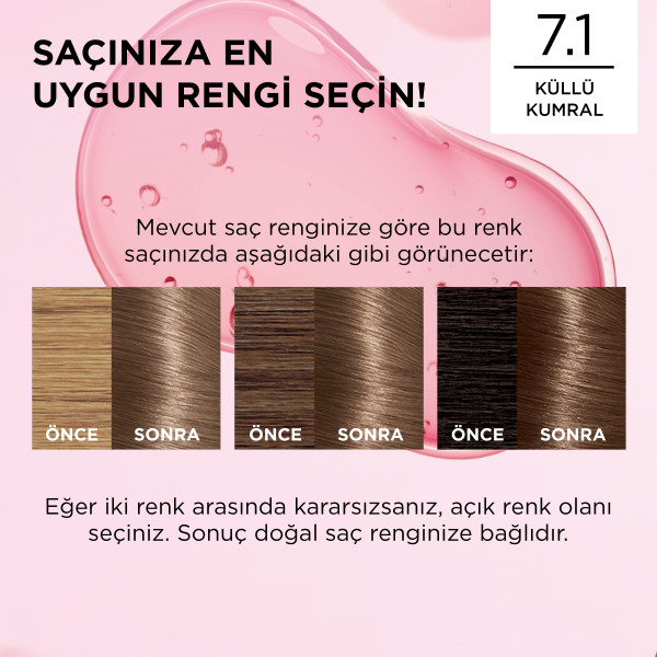 L'Oréal Paris Excellence Creme 7.1 Küllü Kumral Saç Boyası - 7