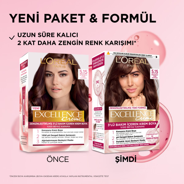 L'Oréal Paris Excellence Creme 5.15 Efsanevi Türk Kahvesi Saç Boyası - 3