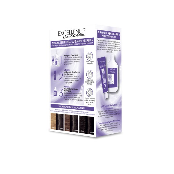 L'Oréal Paris Excellence Cool Creme 3.11 Ekstra Küllü Koyu Kahve Saç Boyası - 4