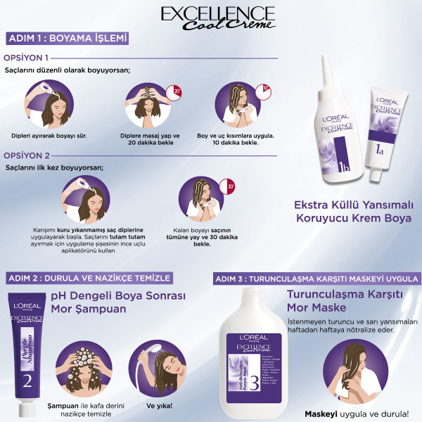 L'Oréal Paris Excellence Cool Creme 3.11 Ekstra Küllü Koyu Kahve Saç Boyası - 6