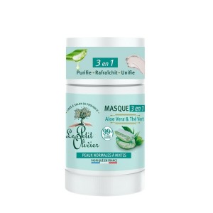 Le Petit Olivier Masque 3en 1 Aloe Vera & Thé Vert 50 Gr - 1