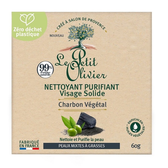 Le Petit Olivier Nettoyant Purifiant Charbon Soap 60 Gr - 1