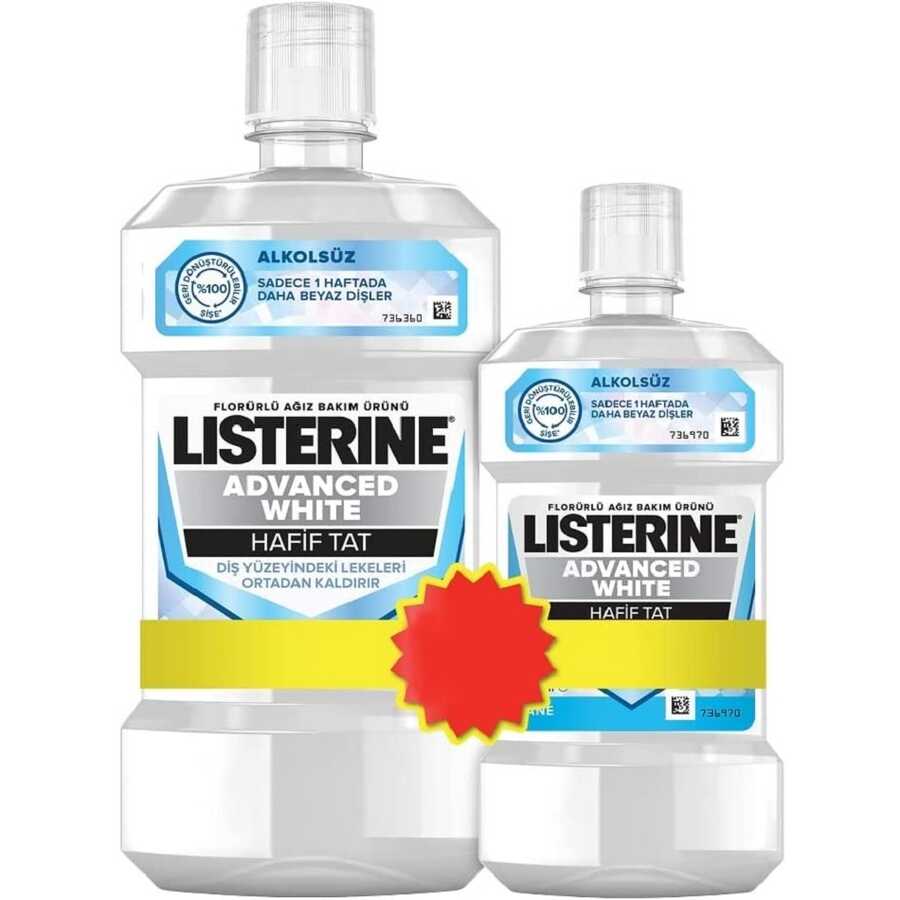 Listerine Advanced White Ağız Suyu 500 Ml + 250 Ml Set Kağan Parfümeri