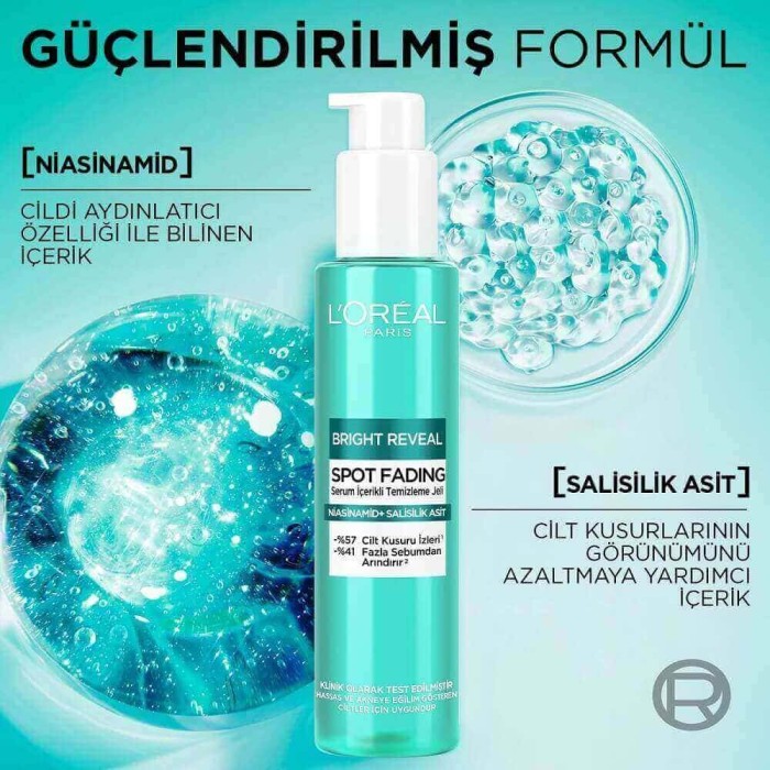L'Oréal Paris Bright Reveal Cilt Kusuru İzi Karşıtı, Serum İçerikli Temizleme Jeli Niasinamid+Salisilik Asit 150 Ml - 3