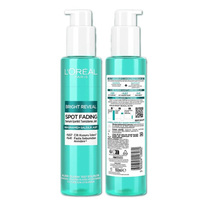 L'Oréal Paris Bright Reveal Cilt Kusuru İzi Karşıtı, Serum İçerikli Temizleme Jeli Niasinamid+Salisilik Asit 150 Ml - 8