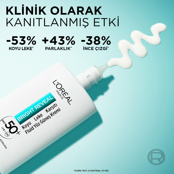 L'Oréal Paris Bright Reveal Spf 50+ Koyu Leke Karşıtı Fluid Günlük Yüz Güneş Kremi 50 Ml - 5