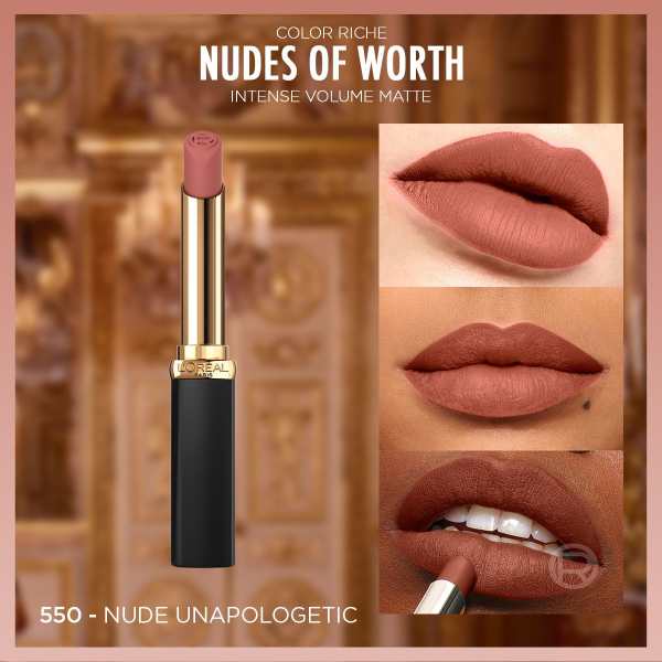 L'Oréal Paris Color Riche Intense Volume Matte Ruj 550 Nude Unapologetic - 3