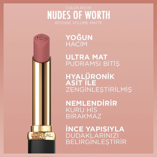 L'Oréal Paris Color Riche Intense Volume Matte Ruj 601 Worth It - 6