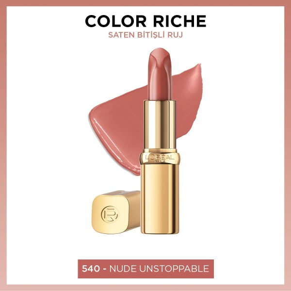 L'Oréal Paris Color Riche Saten Bitişli Ruj 540 Nude Unstoppable - 2