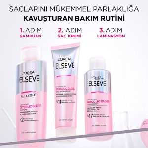 L'Oréal Paris Elseve Glycolic Gloss Mükemmel Parlaklık için Pürüzsüzleştirici Saç Kremi 150 Ml - 6
