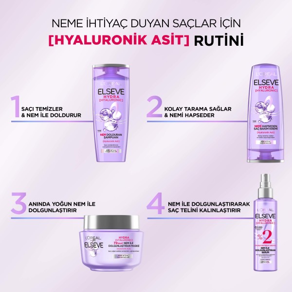 L'Oréal Paris Elseve Hyaluronic 72 Saat Nem ile Dolgunlaştıran Maske 300 Ml - 6
