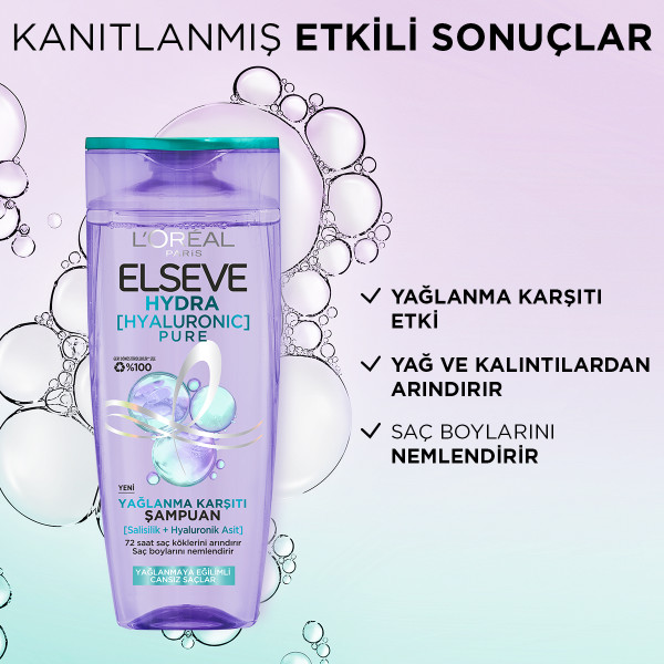 L'Oréal Paris Elseve Hydra Hyaluron Yağlanma Karşıtı Arındırıcı Şampuan 300 Ml - 5
