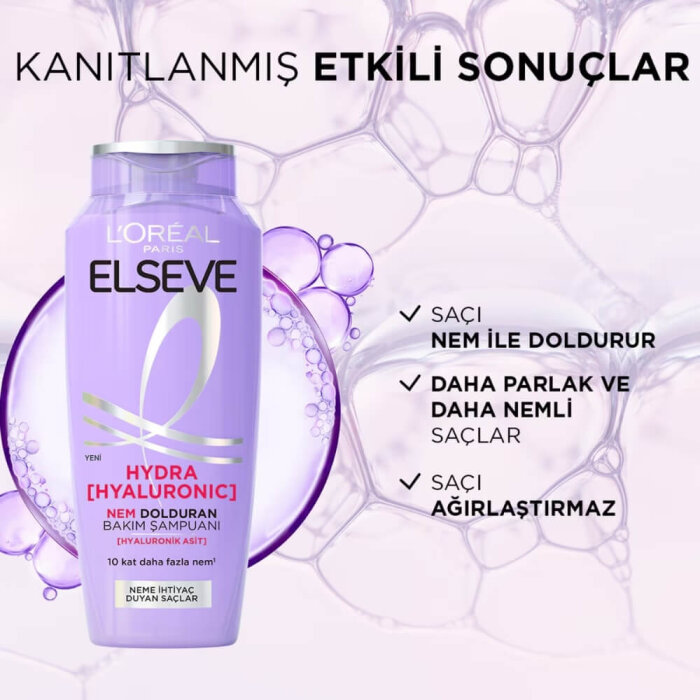 L'Oréal Paris Elseve Hydra Hyaluronic Nem Dolduran Şampuan 300 Ml - 3