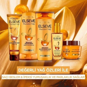 L'Oréal Paris Elseve Mucizevi Yağ Şampuan 360 Ml+Saç Kremi 175 Ml Set - 3