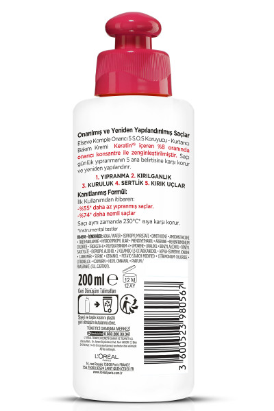 L'Oréal Paris Elseve SOS Koruyucu Bakım Kremi 200 Ml - 2