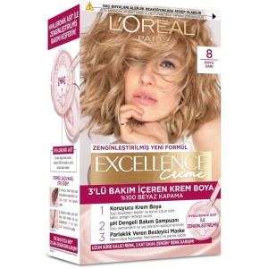 L'Oréal Paris Excellence Creme 8 Koyu Sarı Saç Boyası - Loreal Paris Excellence