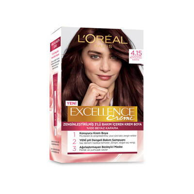L'Oréal Paris Excellence Creme Saç Boyası 4.15 Büyüleyici Kahve - 2
