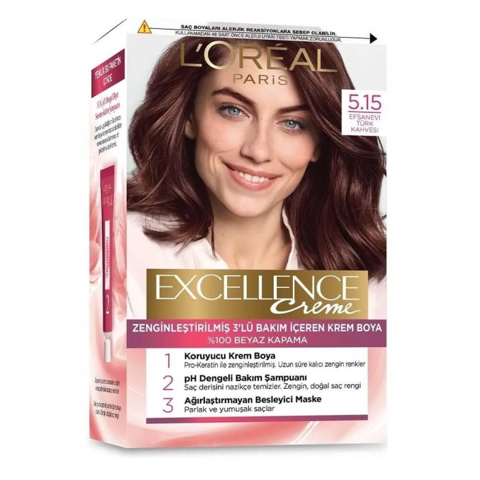 L'Oréal Paris Excellence Creme Saç Boyası 5.15 Efsanevi Türk Kahvesi - 1