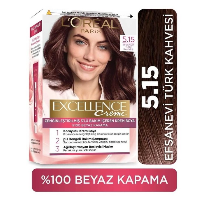 L'Oréal Paris Excellence Creme Saç Boyası 5.15 Efsanevi Türk Kahvesi - 2