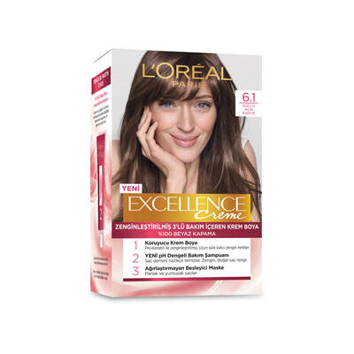 L'Oréal Paris Excellence Creme Saç Boyası 6.1 Küllü Açık Kahve - 2