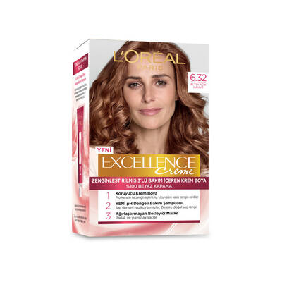 L'Oréal Paris Excellence Creme Saç Boyası 6.32 Altın Açık Kahve - 2