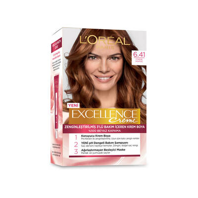 L'Oréal Paris Excellence Creme Saç Boyası 6.41 Fındık Kahve - 2