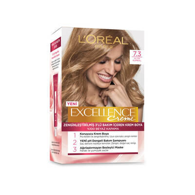 L'Oréal Paris Excellence Creme Saç Boyası 7.3 Altın Kumral - 2