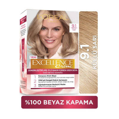 L'Oréal Paris Excellence Creme Saç Boyası 9.1 Küllü Sarı - 1