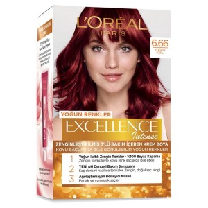 L'Oréal Paris Excellence Intense Creme 6.66 Intense Red - Loreal Paris Excellence