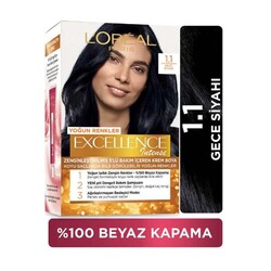 Loreal Paris Excellence Intense - L'Oréal Paris Excellence Intense Saç Boyası 1.1 Gece Siyahı