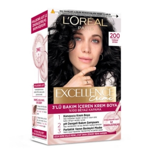 L'Oréal Paris Excellence Pure Blond Saç Boyası 200 Yoğun Siyah 