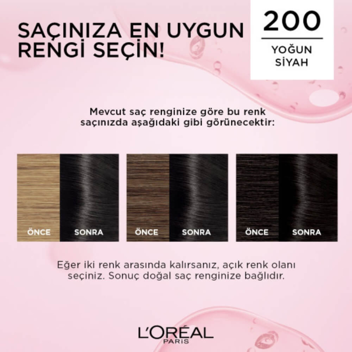 L'Oréal Paris Excellence Pure Blond Saç Boyası 200 Yoğun Siyah - 6