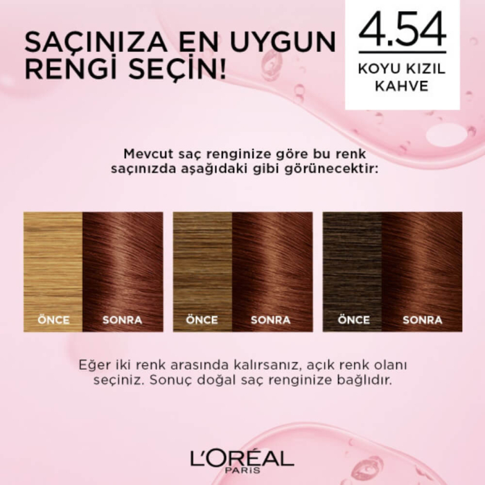 L'Oréal Paris Excellence Pure Blond Saç Boyası 4.54 Koyu Kızıl Kahve - 6