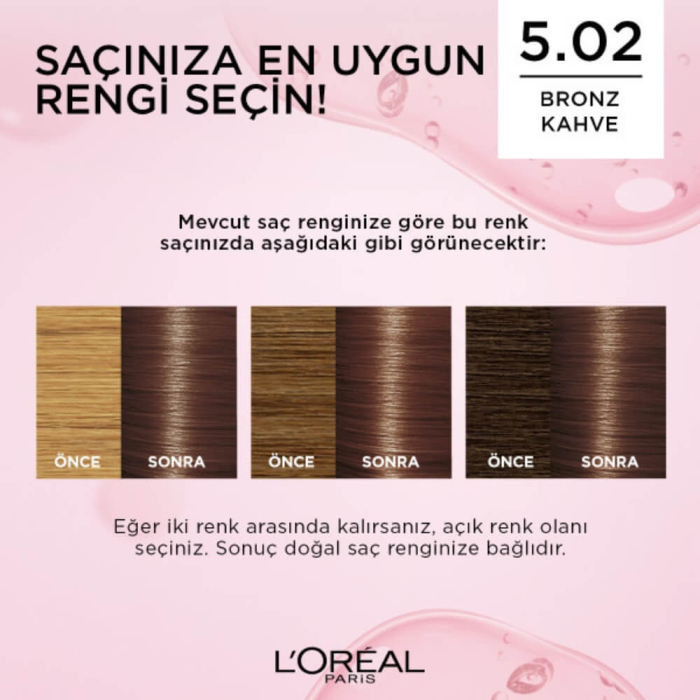 L'Oréal Paris Excellence Pure Blond Saç Boyası 5.02 Bronz Kahve - 6